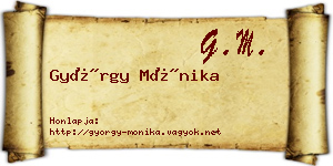 György Mónika névjegykártya