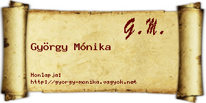 György Mónika névjegykártya